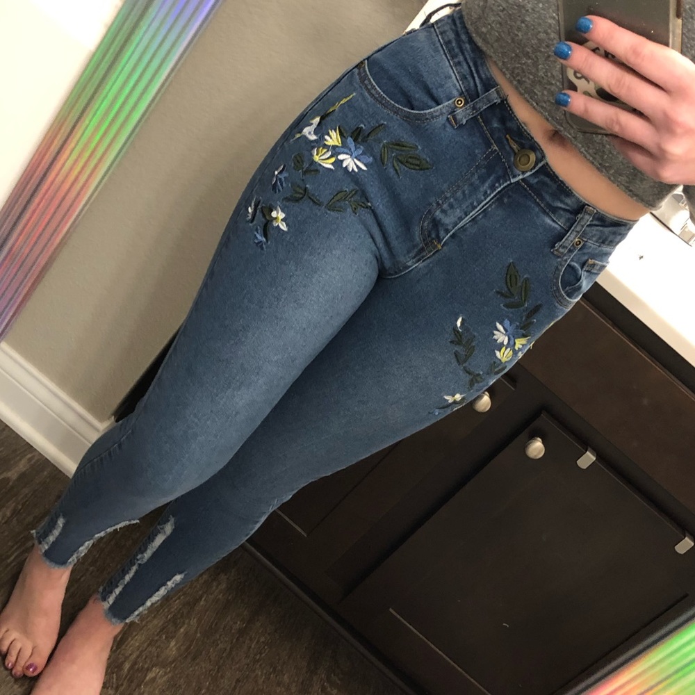Embroidered Bluejeans